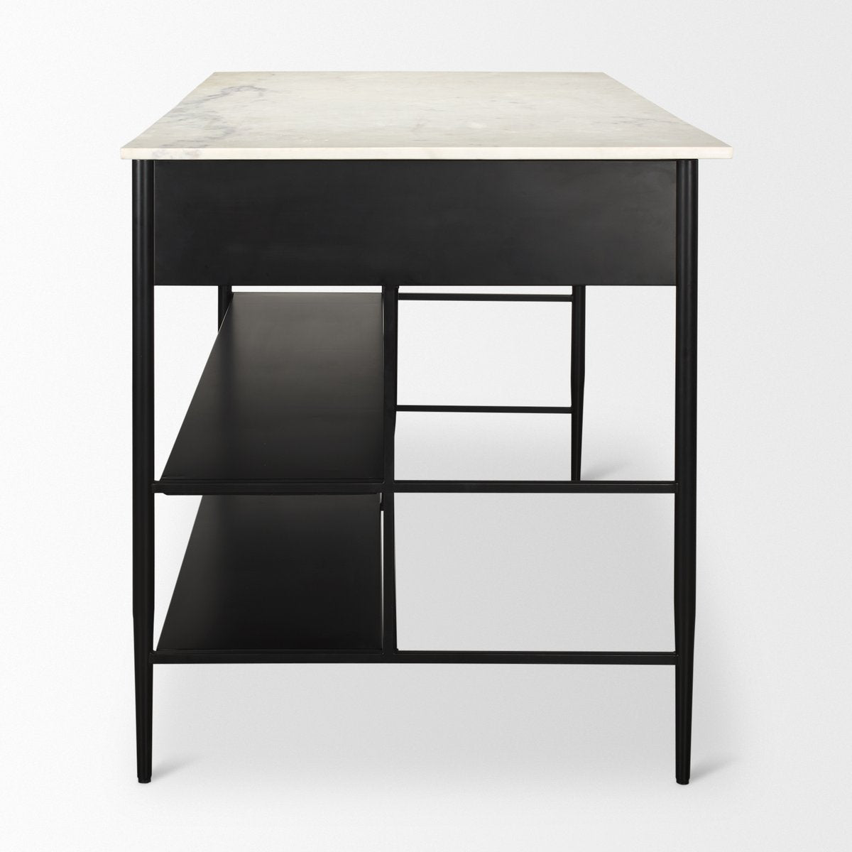 Mercana Amika White Marble Top Counter Table