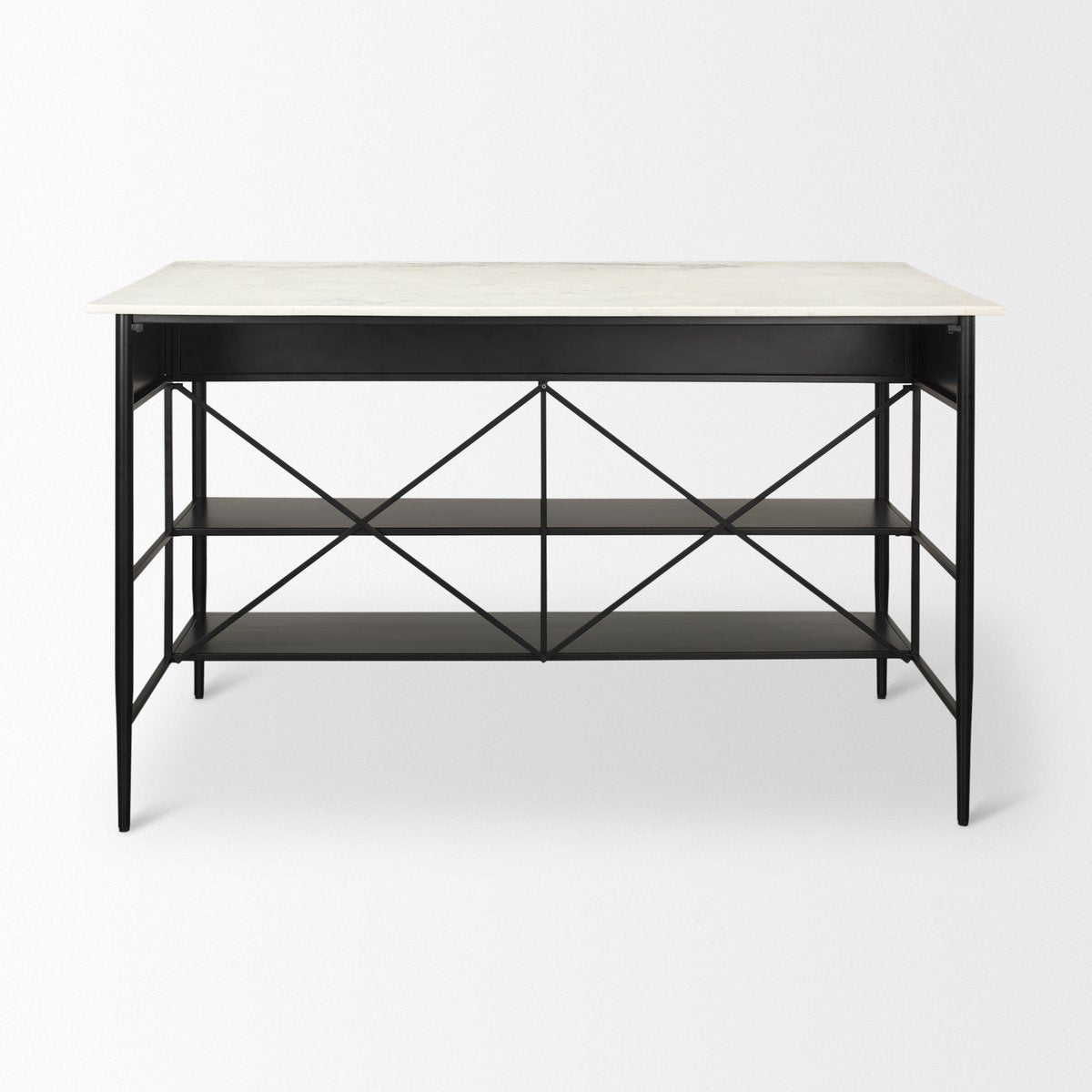 Mercana Amika White Marble Top Counter Table
