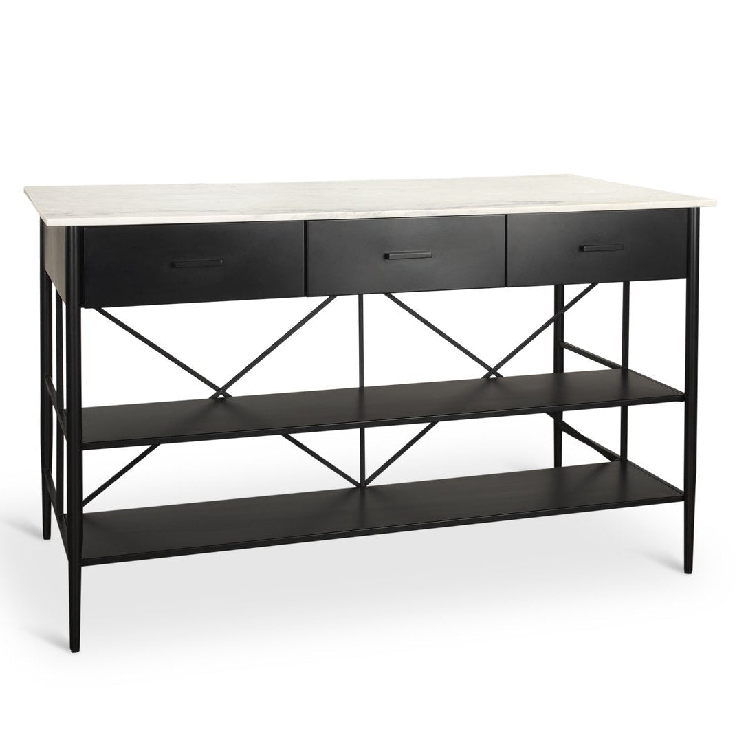 Mercana Amika White Marble Top Counter Table