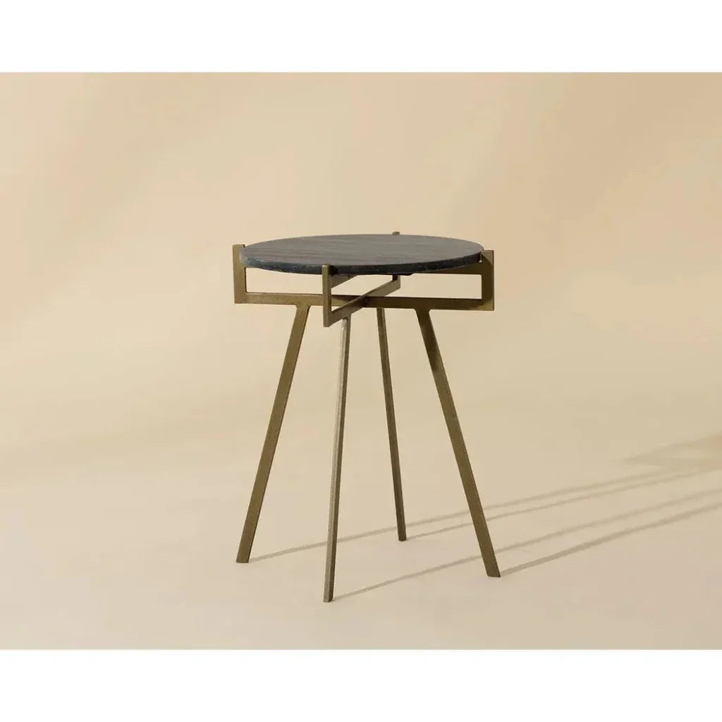 SUNPAN Anak Marble Top Round End Table