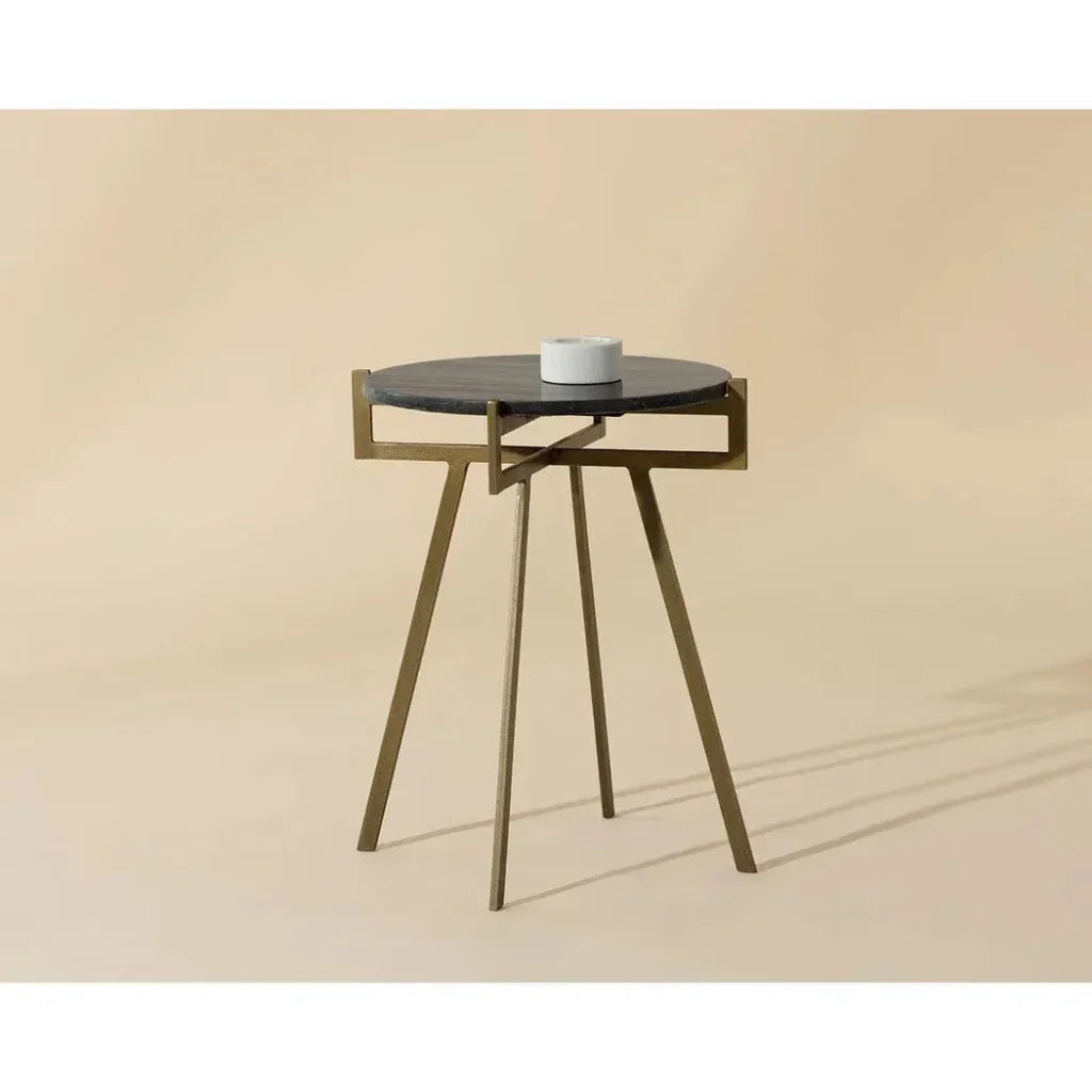 SUNPAN Anak Marble Top Round End Table