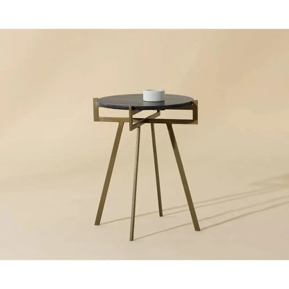 SUNPAN Anak Marble Top Round End Table