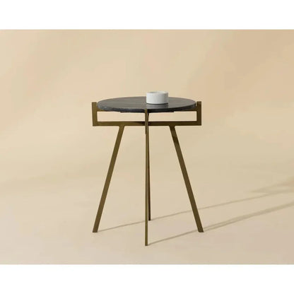 SUNPAN Anak Marble Top Round End Table