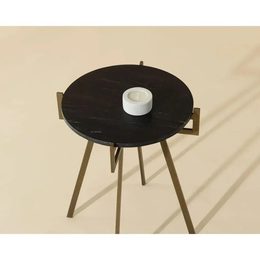SUNPAN Anak Marble Top Round End Table