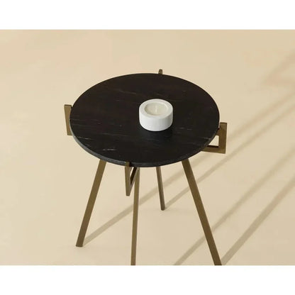 SUNPAN Anak Marble Top Round End Table