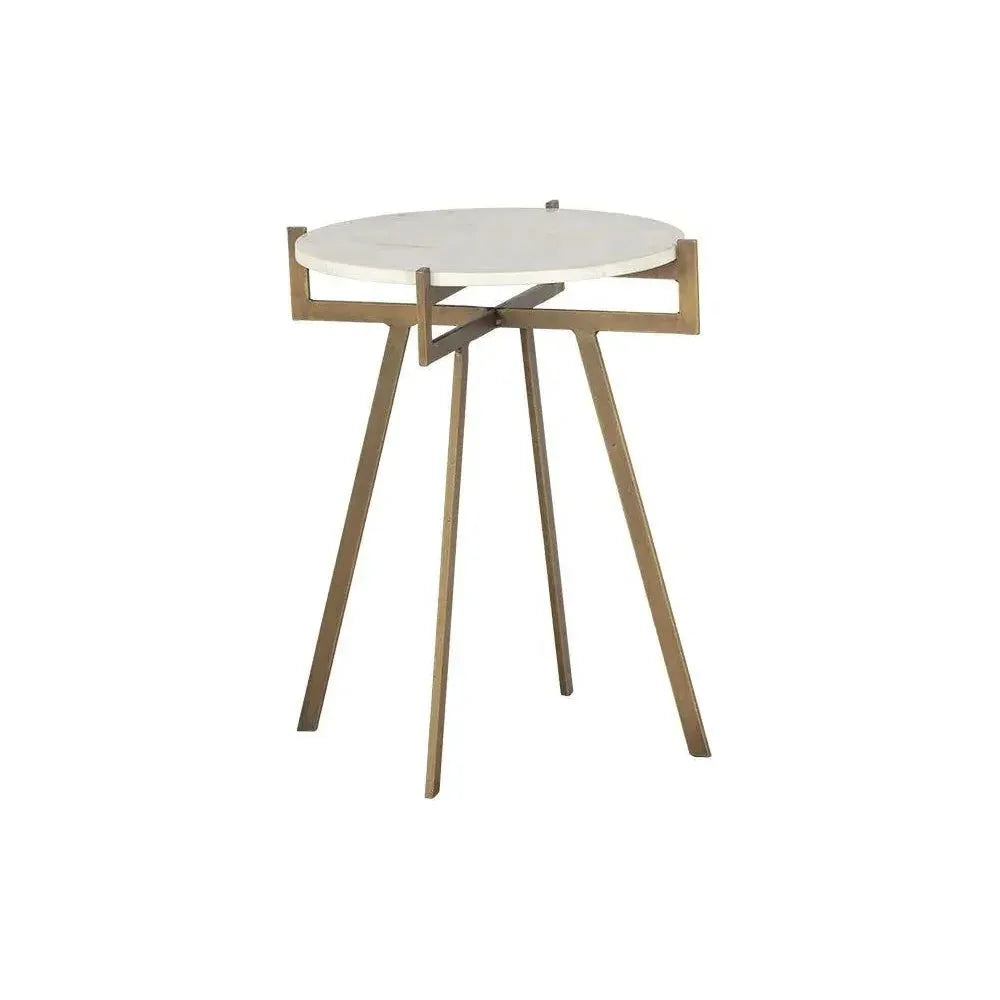 SUNPAN Anak Marble Top Round End Table