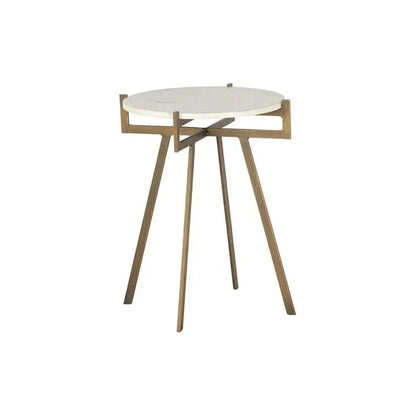 SUNPAN Anak Marble Top Round End Table