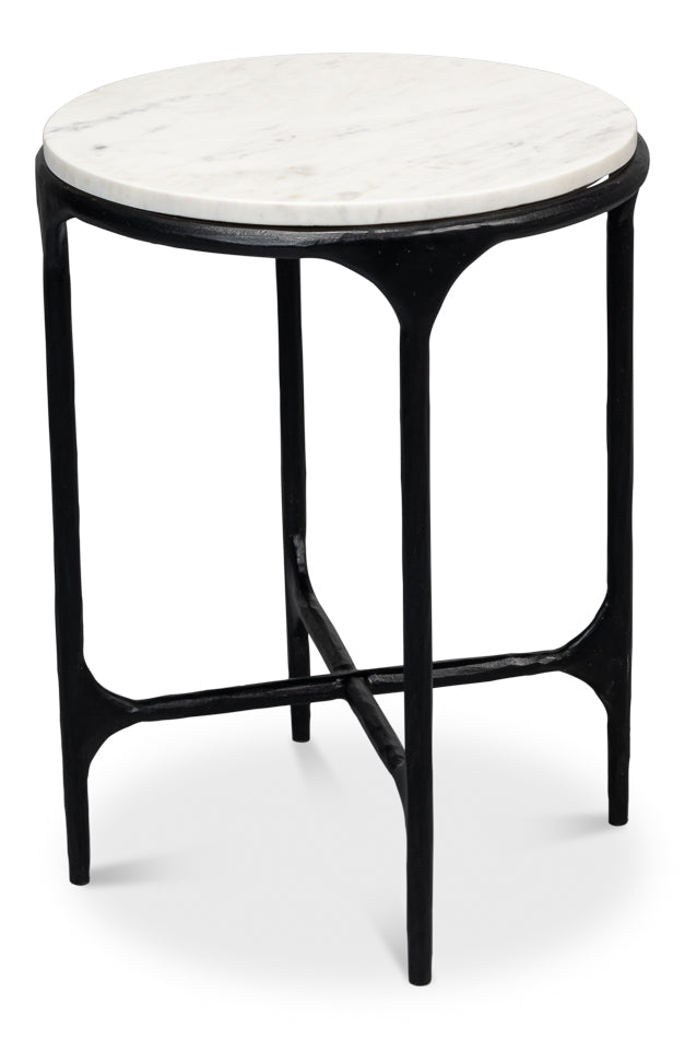 Anapa Round End Table-Side Tables-Sarreid-LOOMLAN