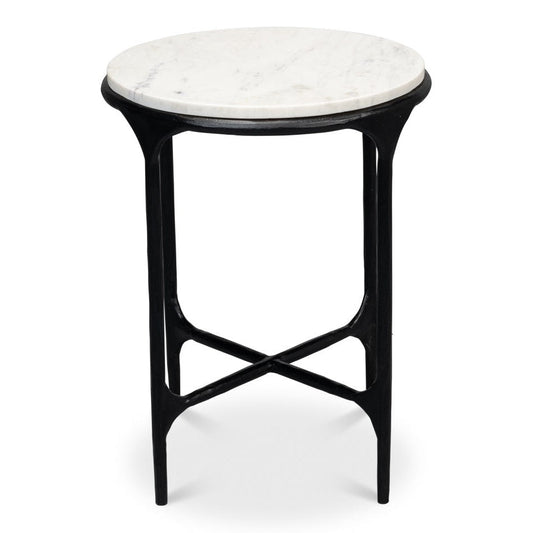 Anapa Round End Table-Side Tables-Sarreid-LOOMLAN