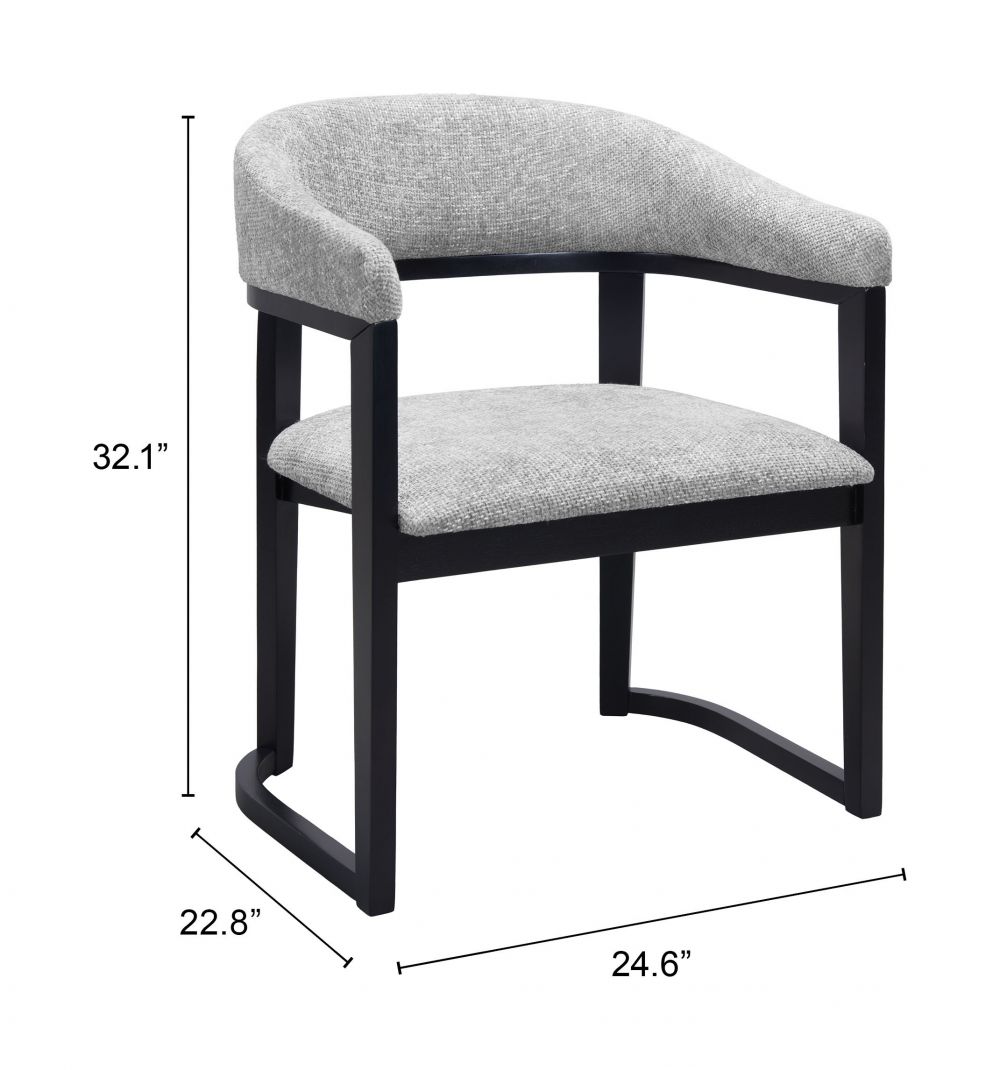 Zuo Modern Anasa Grey Fabric Dining Chair