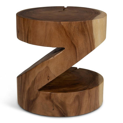 Anchali Natural Solid Chamcha Wooden Side Table