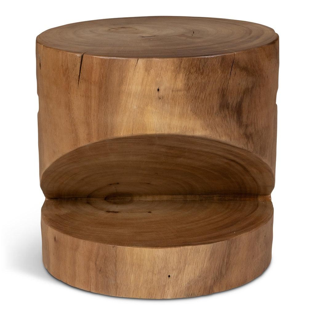 Anchali Natural Solid Chamcha Wooden Side Table