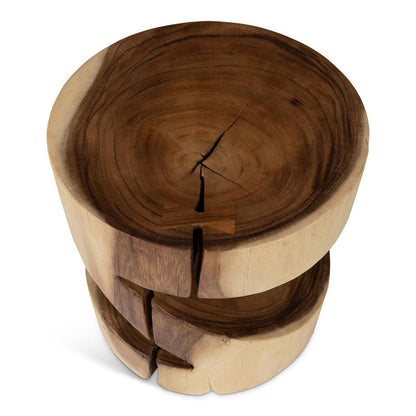 Anchali Natural Solid Chamcha Wooden Side Table