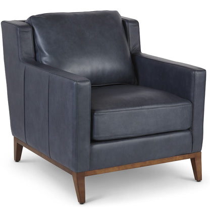 Anders Leather Club Chair Handcrafted and Made to Order-Club Chairs-One For Victory-LOOMLAN