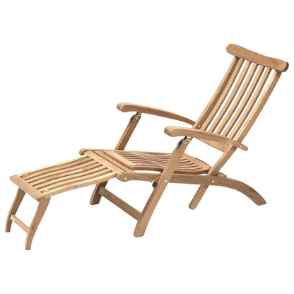 HiTeak Anders Teak Folding Chair Lounge Sunbrella Cushion
