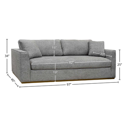 Anderson Grey Fabric Sofa