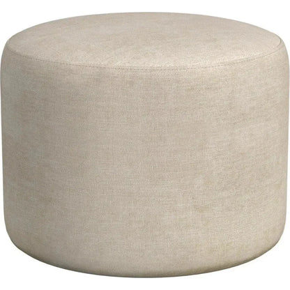 Anderson Wood Beige Round Ottoman - LOOMLAN - Bassett Mirror - Ottomans