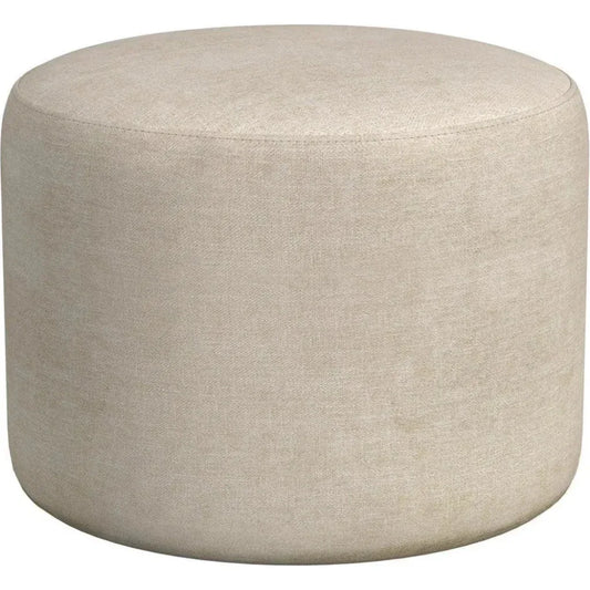 Bassett Mirror Anderson Wood Beige Round Ottoman