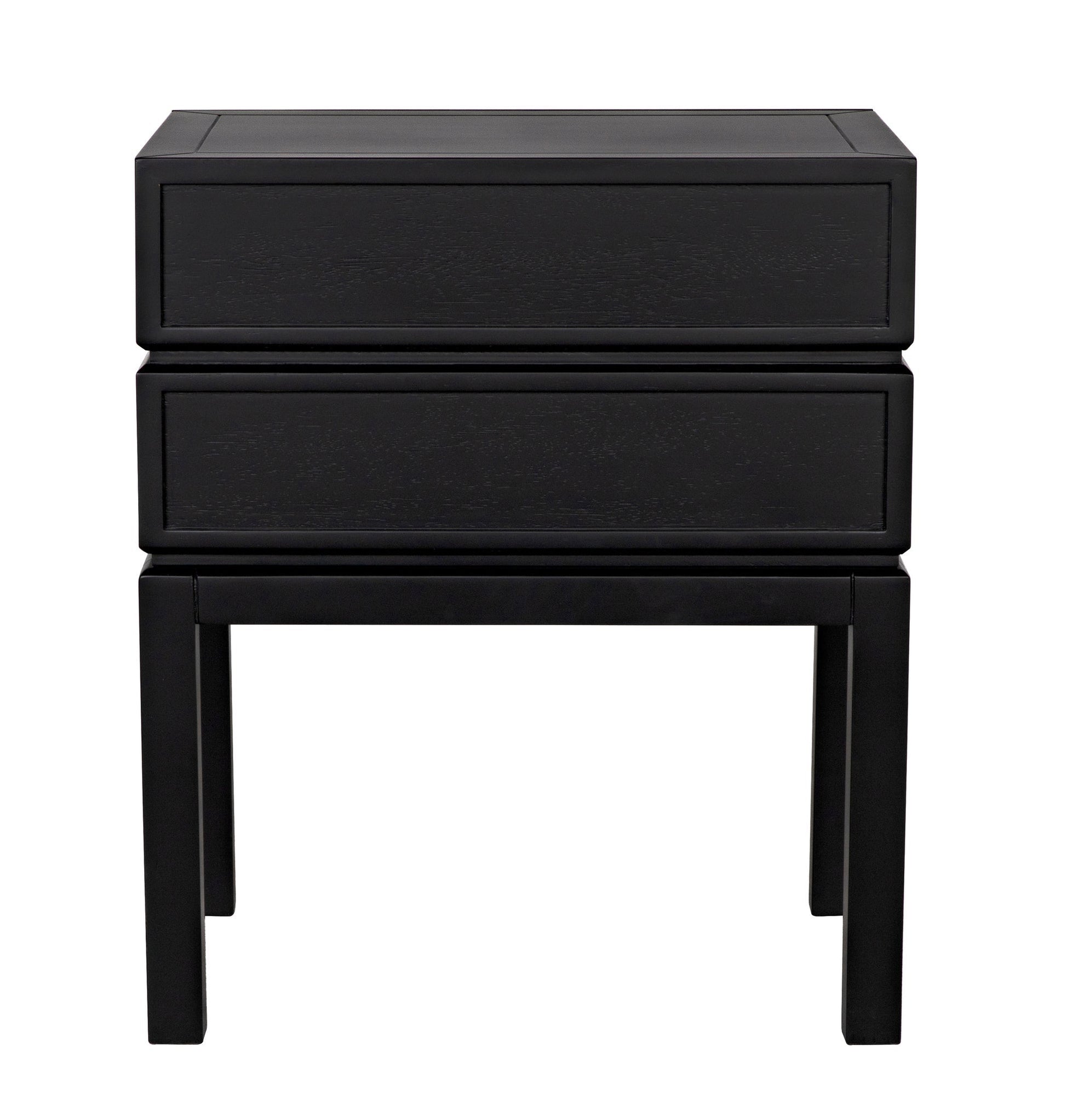 Andras Wood Black Round Side Table-Side Tables-Noir-Sideboards and Things