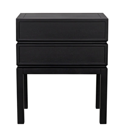 Andras Wood Black Round Side Table-Side Tables-Noir-Sideboards and Things