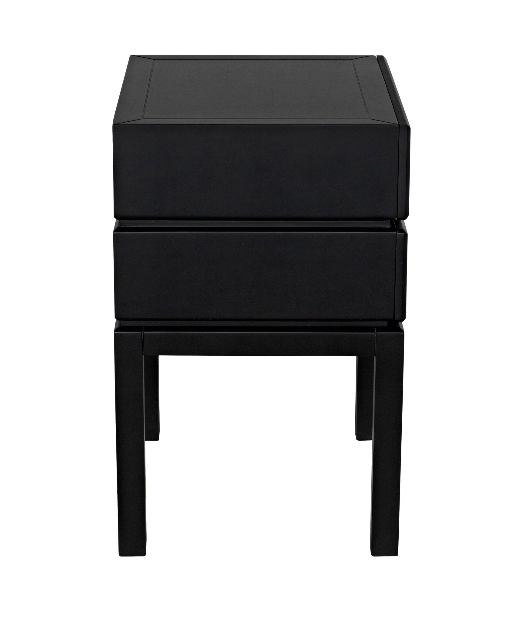 Andras Wood Black Round Side Table-Side Tables-Noir-Sideboards and Things