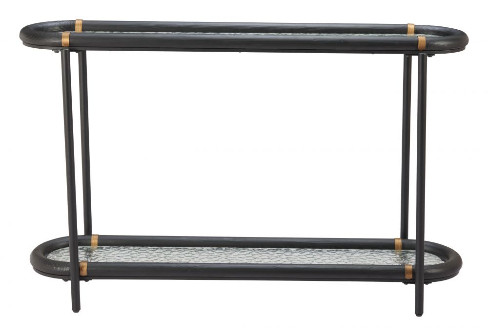 Zuo Modern Aneis Glass Top Oval Console Table