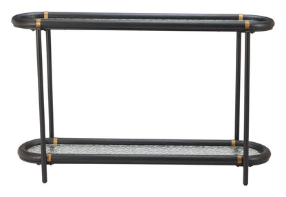 Zuo Modern Aneis Glass Top Oval Console Table