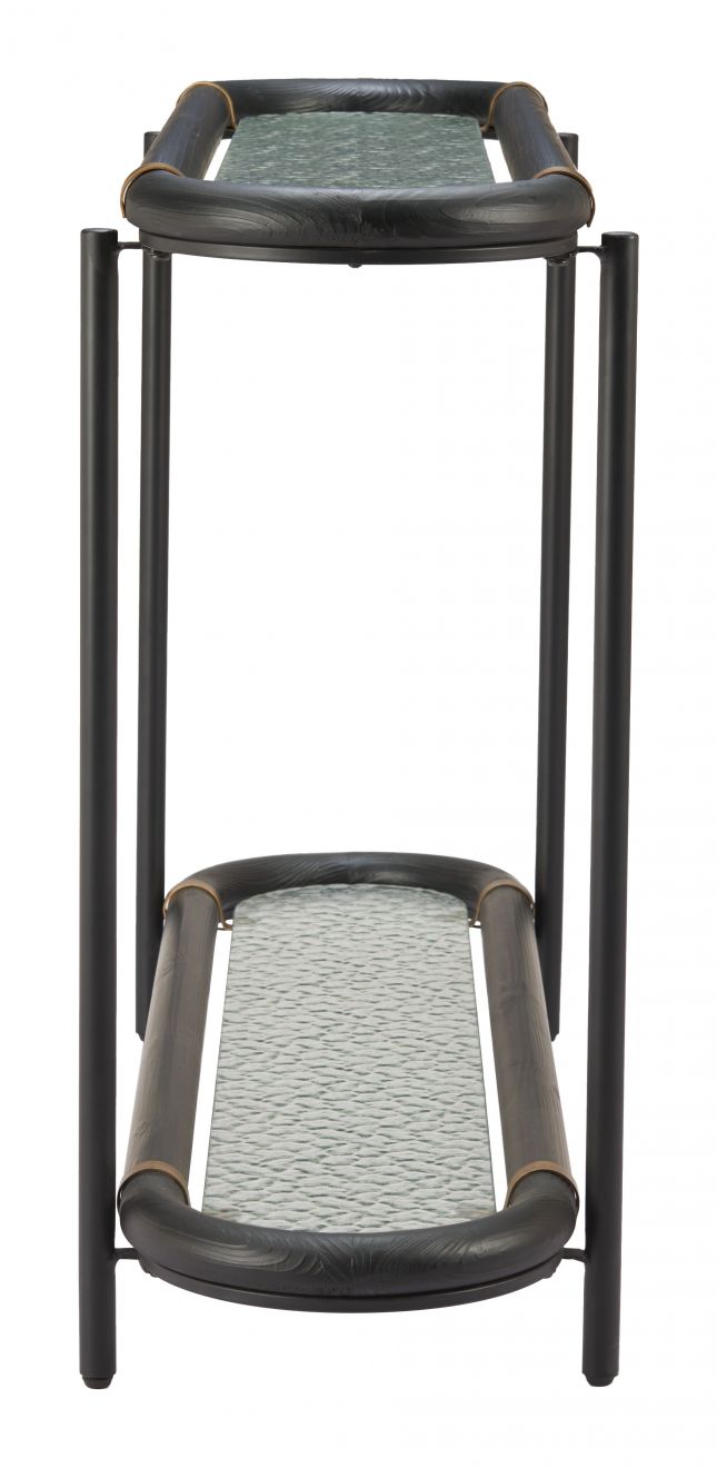 Zuo Modern Aneis Glass Top Oval Console Table