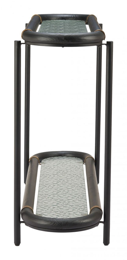 Zuo Modern Aneis Glass Top Oval Console Table