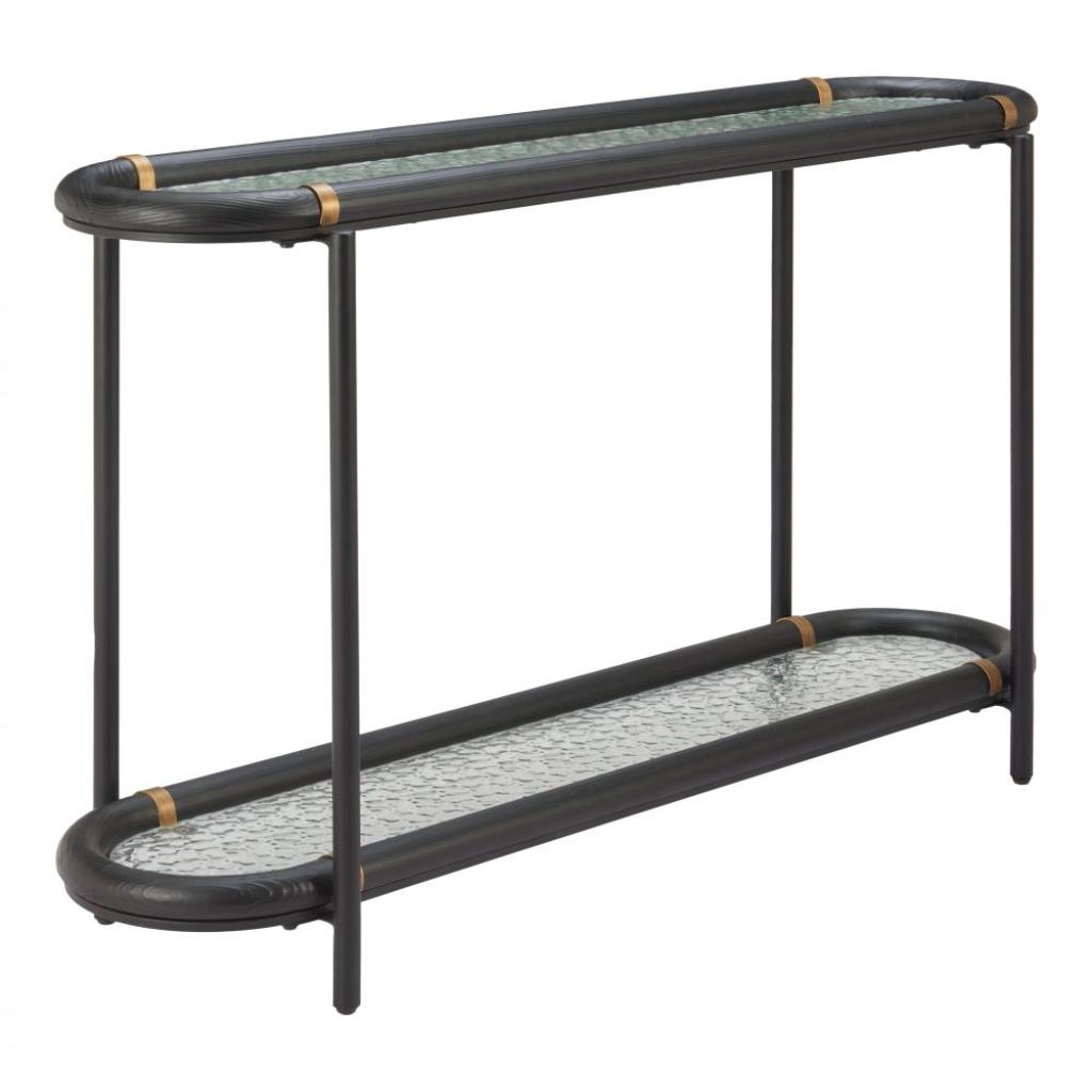 Zuo Modern Aneis Glass Top Oval Console Table