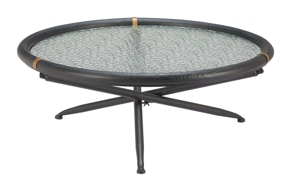 Zuo Modern Aneis Glass Top Round Coffee Table