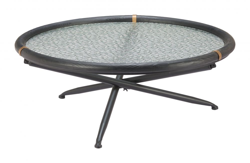Zuo Modern Aneis Glass Top Round Coffee Table