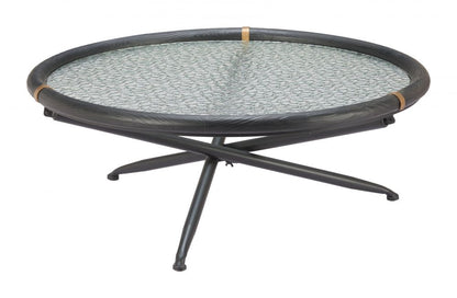Zuo Modern Aneis Glass Top Round Coffee Table