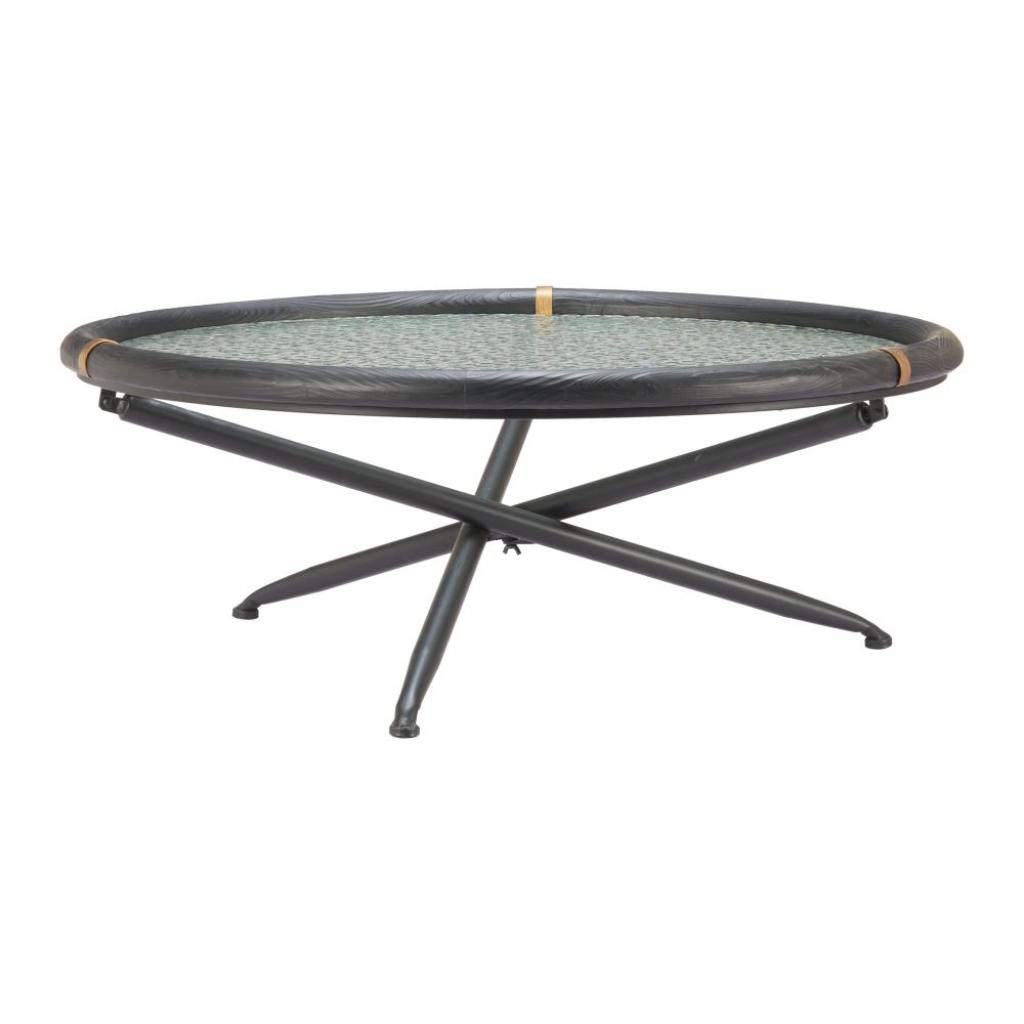 Zuo Modern Aneis Glass Top Round Coffee Table
