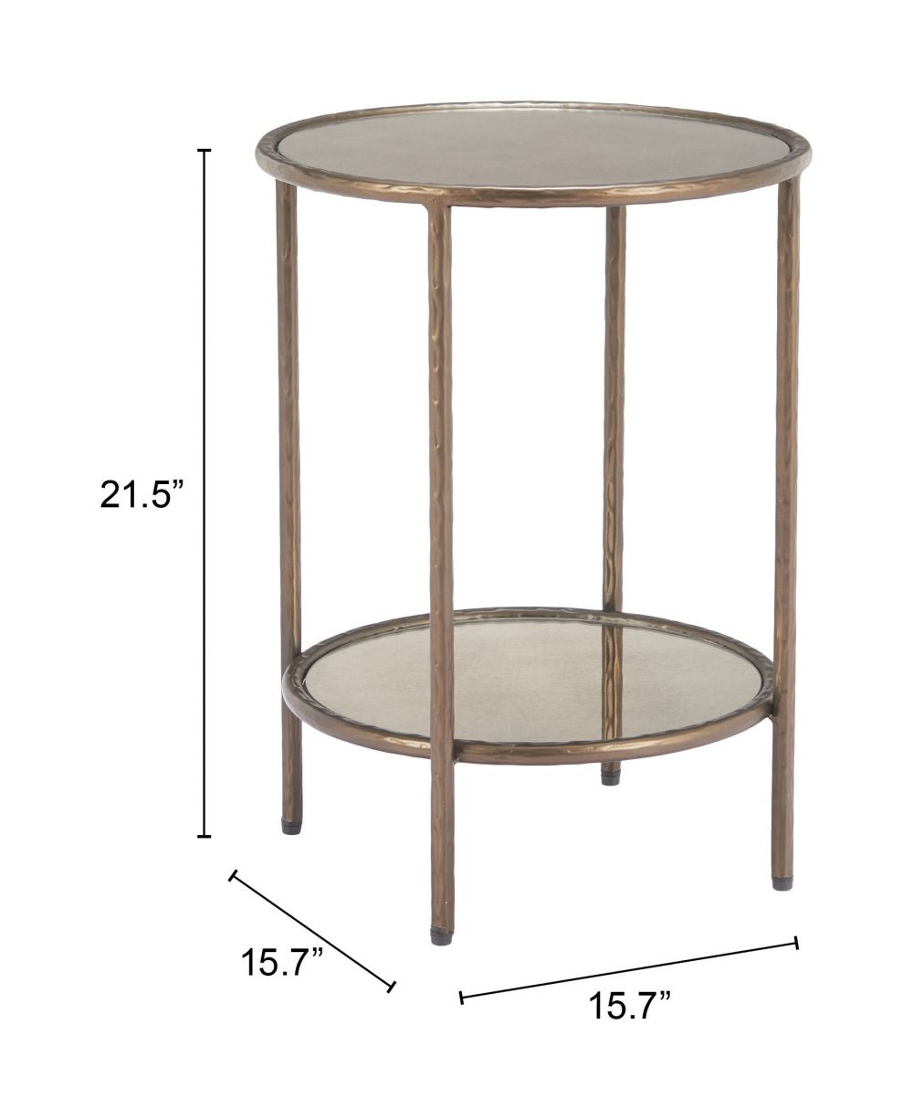 Zuo Modern Anelli Steel Frame Round Side Table