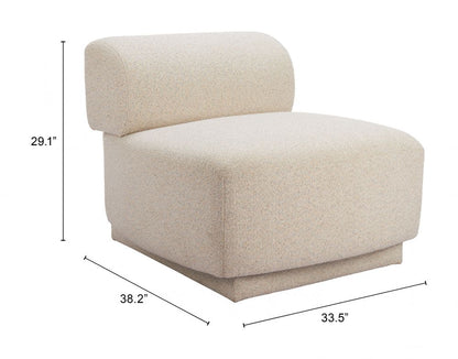 Zuo Modern Anese Textured Fabric Club Chair