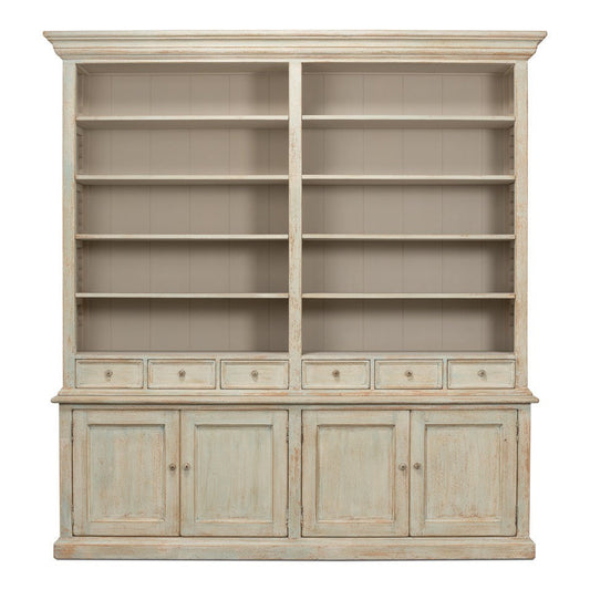 Angelique Bookcase With Cabinets and Drawers-Bookcases-Sarreid-LOOMLAN