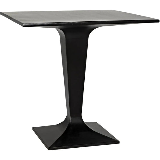 Noir Anoil Bistro Table, Black Steel