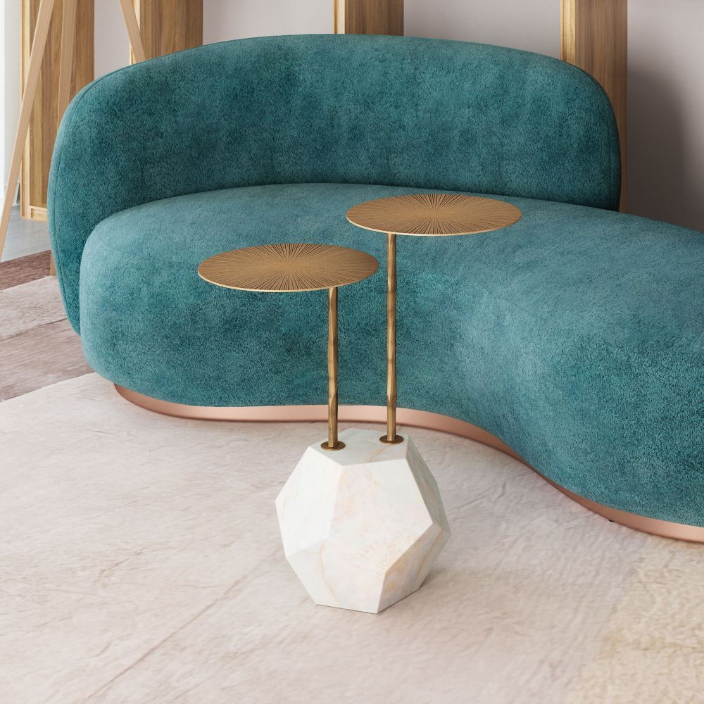 Zuo Modern Anten Marble Base Nesting Side Table