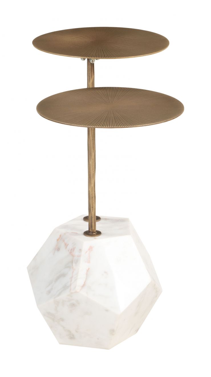 Zuo Modern Anten Marble Base Nesting Side Table
