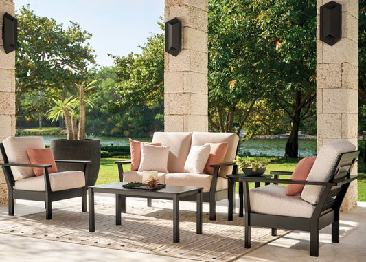 Telescope Antero Cushion Chair with Outdoor Coffee Table 4PC Set
