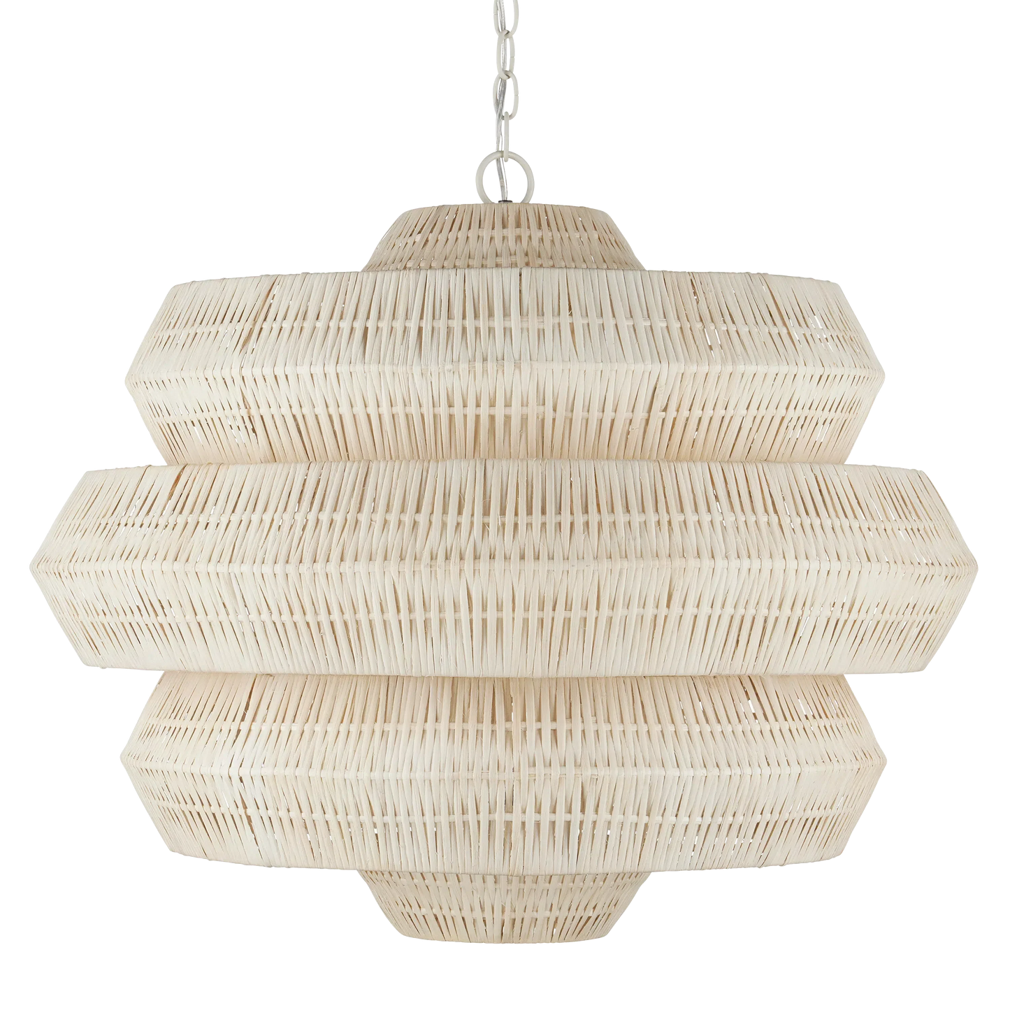 Antibes Medium White Chandelier-Chandeliers-Currey & Co-Sideboards and Things