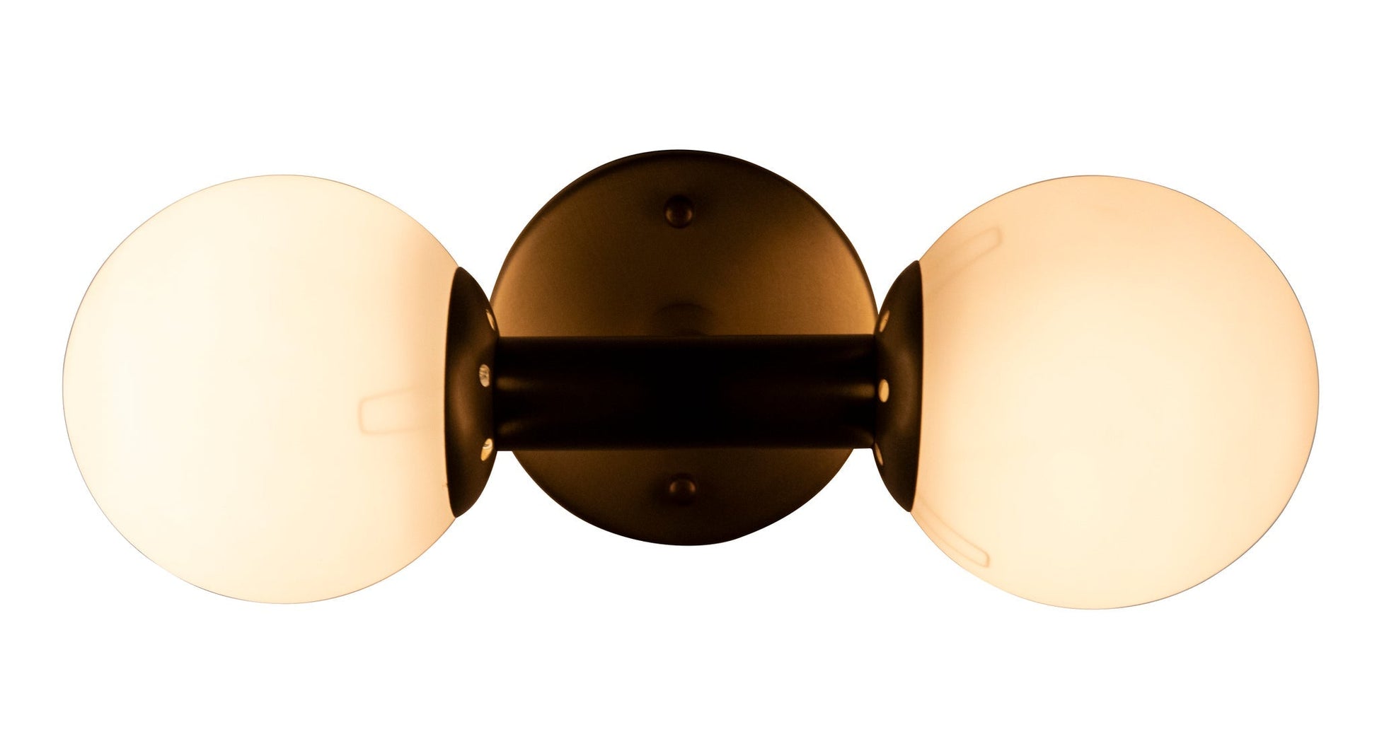 Antiope Metal and Glass Sconce With Antique Brass-Wall Sconces-Noir-Sideboards and Things