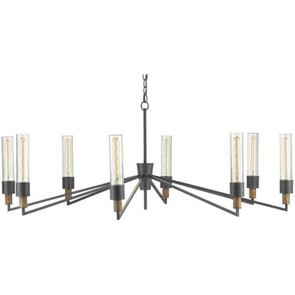 Antique Black Reclaimed Wood Delgado Chandelier Chandeliers Sideboards and Things By Currey & Co