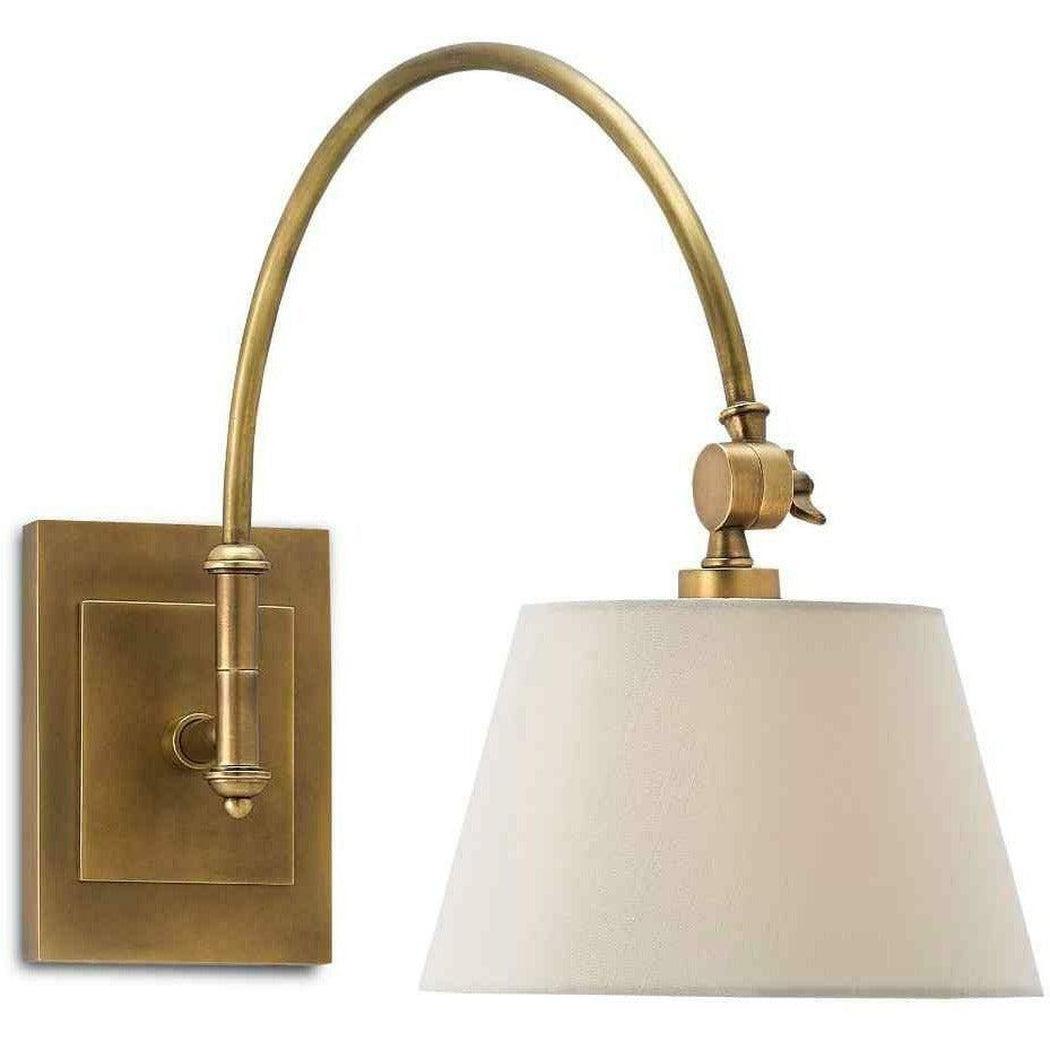 Antique Brass Ashby Swing-Arm Sconce Wall Sconces Sideboards and Things By Currey & Co