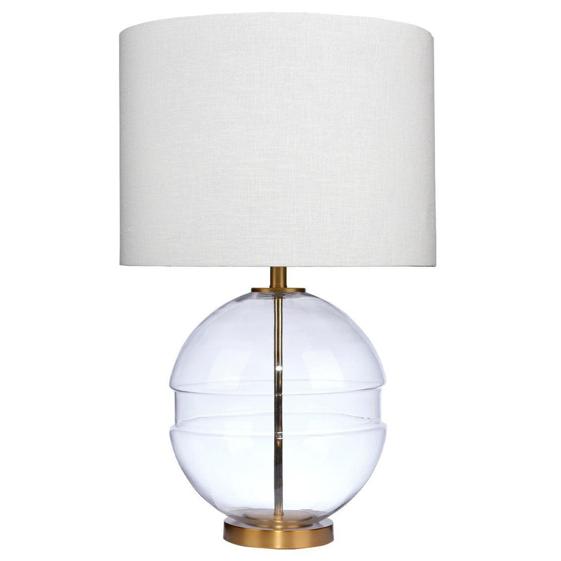 Antique Brass & Clear Glass Satellite Table Lamp m Table Lamps Sideboards and Things By Jamie Young