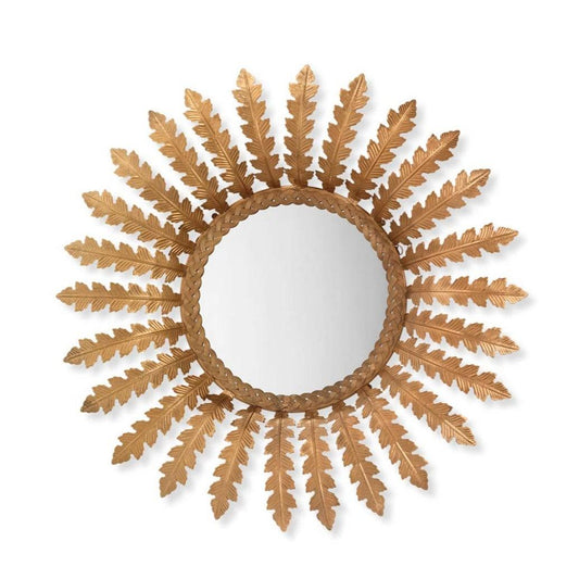 Antique Brass Elouise Gold Round Wall Mirror Wall Mirrors Sideboards and Things By Jamie Young