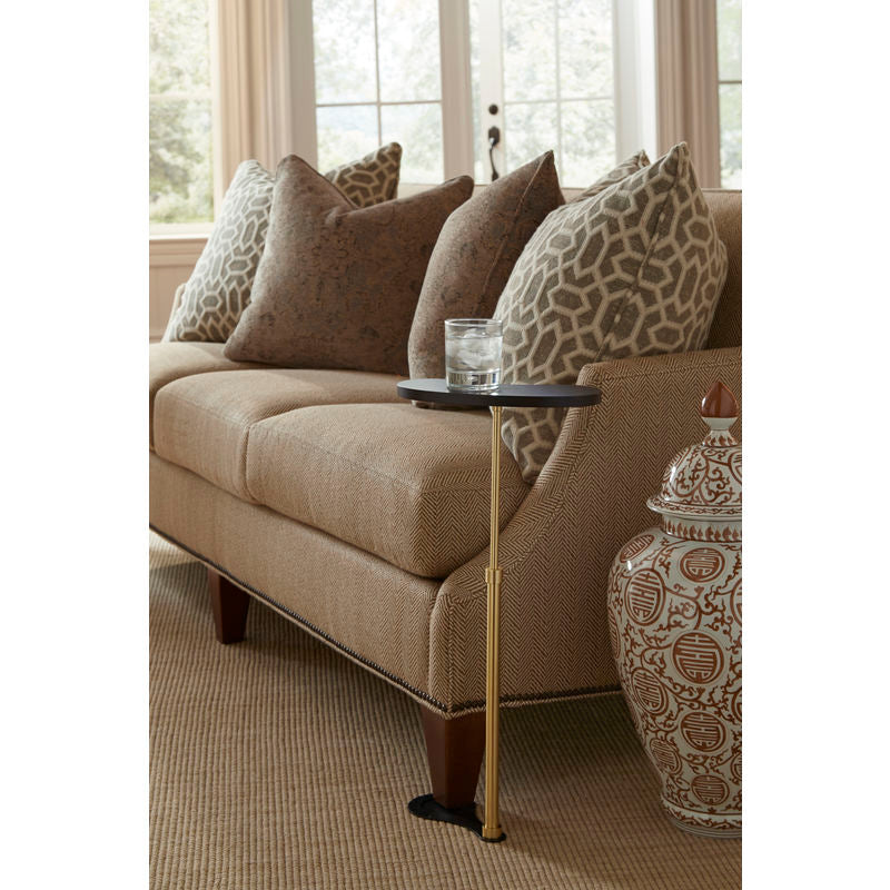 Antique Brass Finished Column Drinks Table-Side Tables-Chelsea House-LOOMLAN