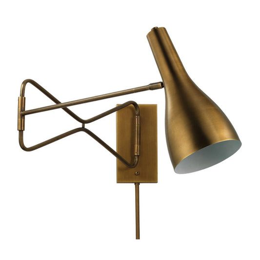 Antique Brass Lenz Swing Arm Wall Sconce Wall Sconces Sideboards and Things By Jamie Young