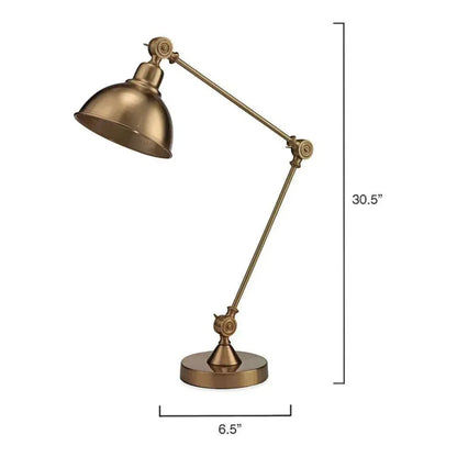 Antique Brass Steampunk Wallace Table Lamp - LOOMLAN - Jamie Young - Table Lamps